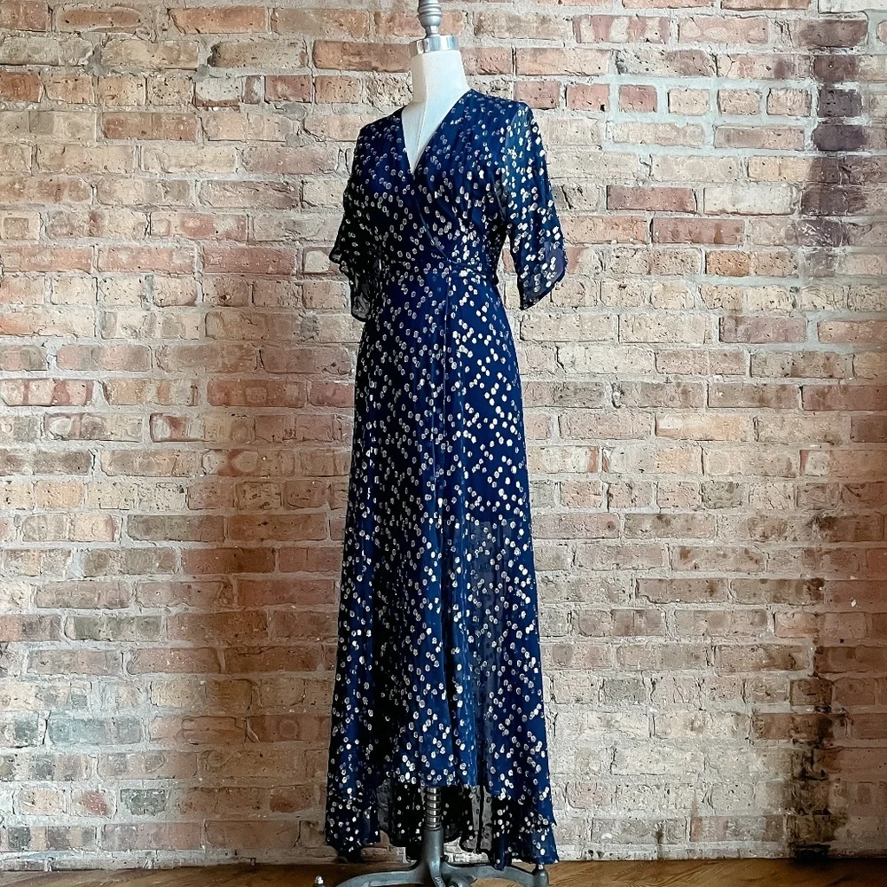 Hutch Gemma Maxi Dress in Metallic Navy - Picture 15 of 15